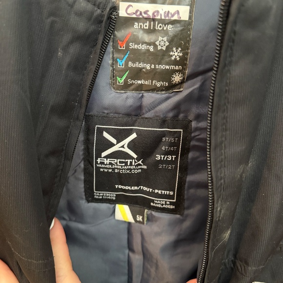 Arctix Toddler Snow Bib Overalls – Black, Size 3T - Picture 2 of 3